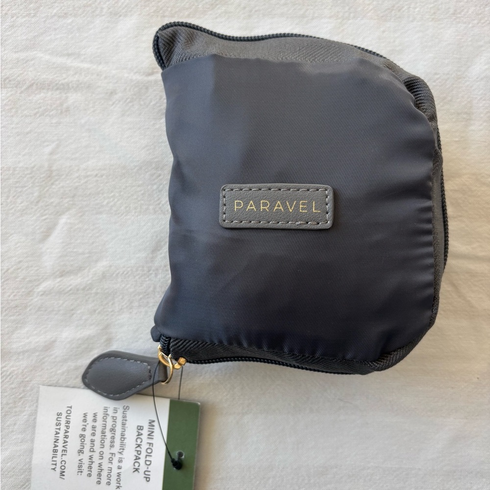 Paravel Gray Mini Fold-Up Backpack